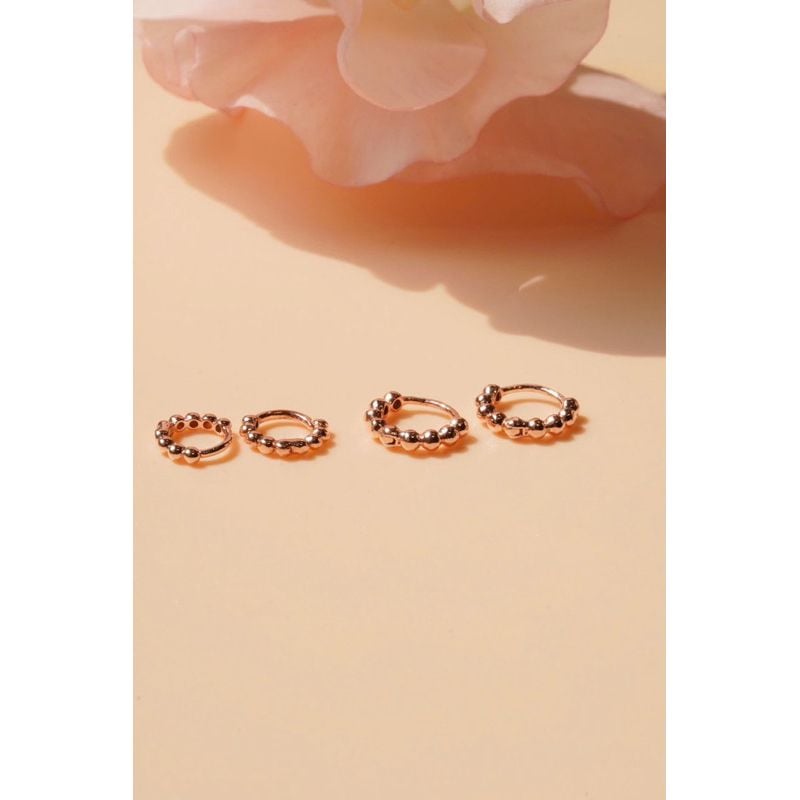 [ancafe.shop]Đôi vành bạc nữ tròn bi thanh lịch,hàn quốc