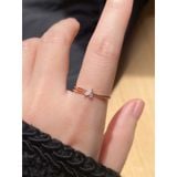 [ancafe.shop]Nhẫn 1 line móc 2 line đá màu