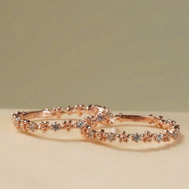 [ancafe.shop]Nhẫn hoa bạc nữ thanh lịch,mảnh mai