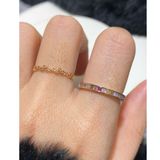 [ancafe.shop]Nhẫn ngón trỏ đá màu, ngón giữa tim nhỏ