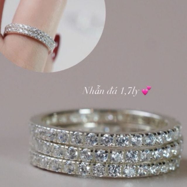 [ancafe.shop]Nhẫn bạc nữ,đính full đá cz cao cấp