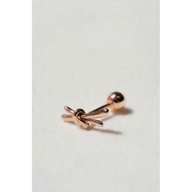 [ancafe.shop]1 chiếc hoa tai vàng 14k knot,nút thắt đáng yêu,thanh lịch