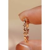 [ancafe.shop]Nhẫn bạc nữ hoa xen kẽ,thanh lịch