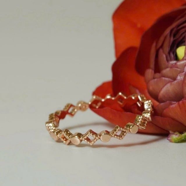 [ancafe.shop]Nhẫn bạc ,ngón út,xen kẽ,thanh lịch