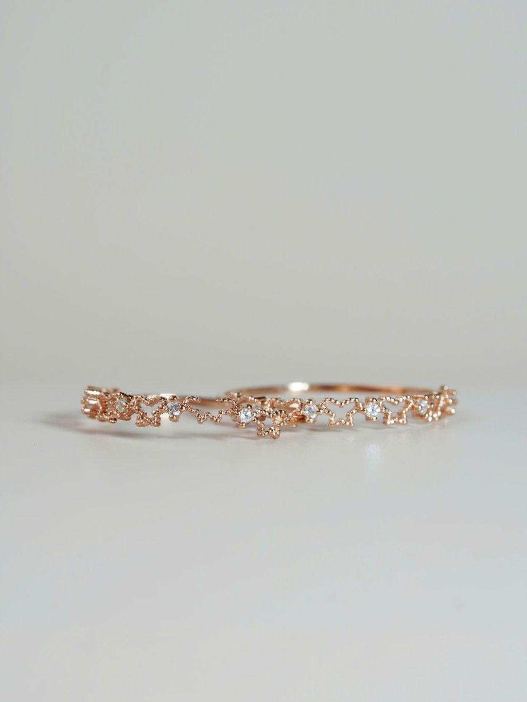 [ancafe.shop]Nhẫn bạc nữ,bướm đính đá xen kẽ nhau,mảnh mai