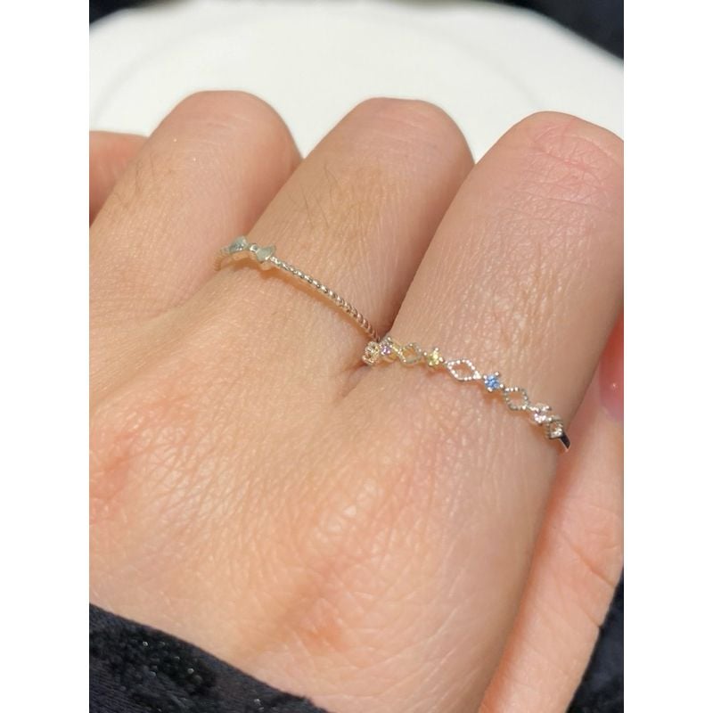 [ancafe.shop] Nhẫn, trỏ, đính đá, xinh xắn, đá màu
