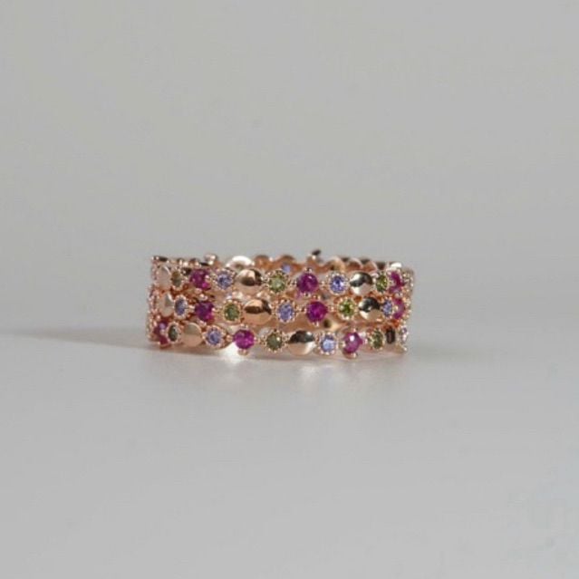 [ancafe.shop]Nhẫn đá màu thanh lịch,tinh tế