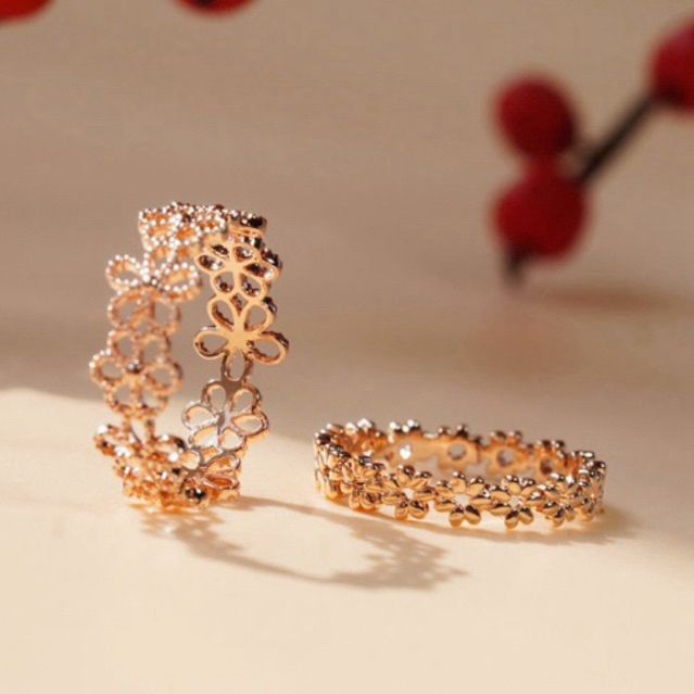 [ancafe.shop]Nhẫn bạc nữ hoa đáng yêu,thanh lịch