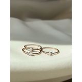 [ancafe.shop]Nhẫn nữ đá màu,hoa 3 cánh đáng yêu