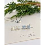 [ancafe.shop]bông tai bạc nữ hoa đá màu tím