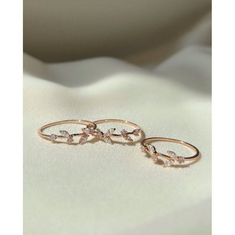 [ancafe.shop]Nhẫn bạc nữ nguyệt quế thanh lịch,đáng yêu