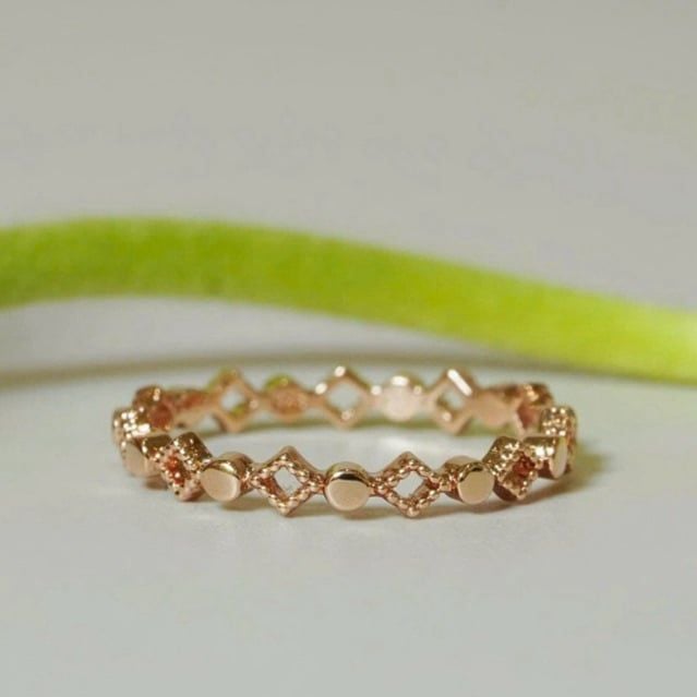 [ancafe.shop]Nhẫn bạc ,ngón út,xen kẽ,thanh lịch