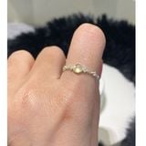 [ancafe.shop]Nhẫn đá, thanh lịch, hàn quốc, bạc nữ nhẫn