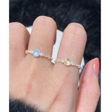 [ancafe.shop]Nhẫn đá, thanh lịch, hàn quốc, bạc nữ nhẫn