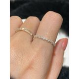 [ancafe.shop]Nhẫn ngón trỏ hạt đá, ngón giữa đá xoắn