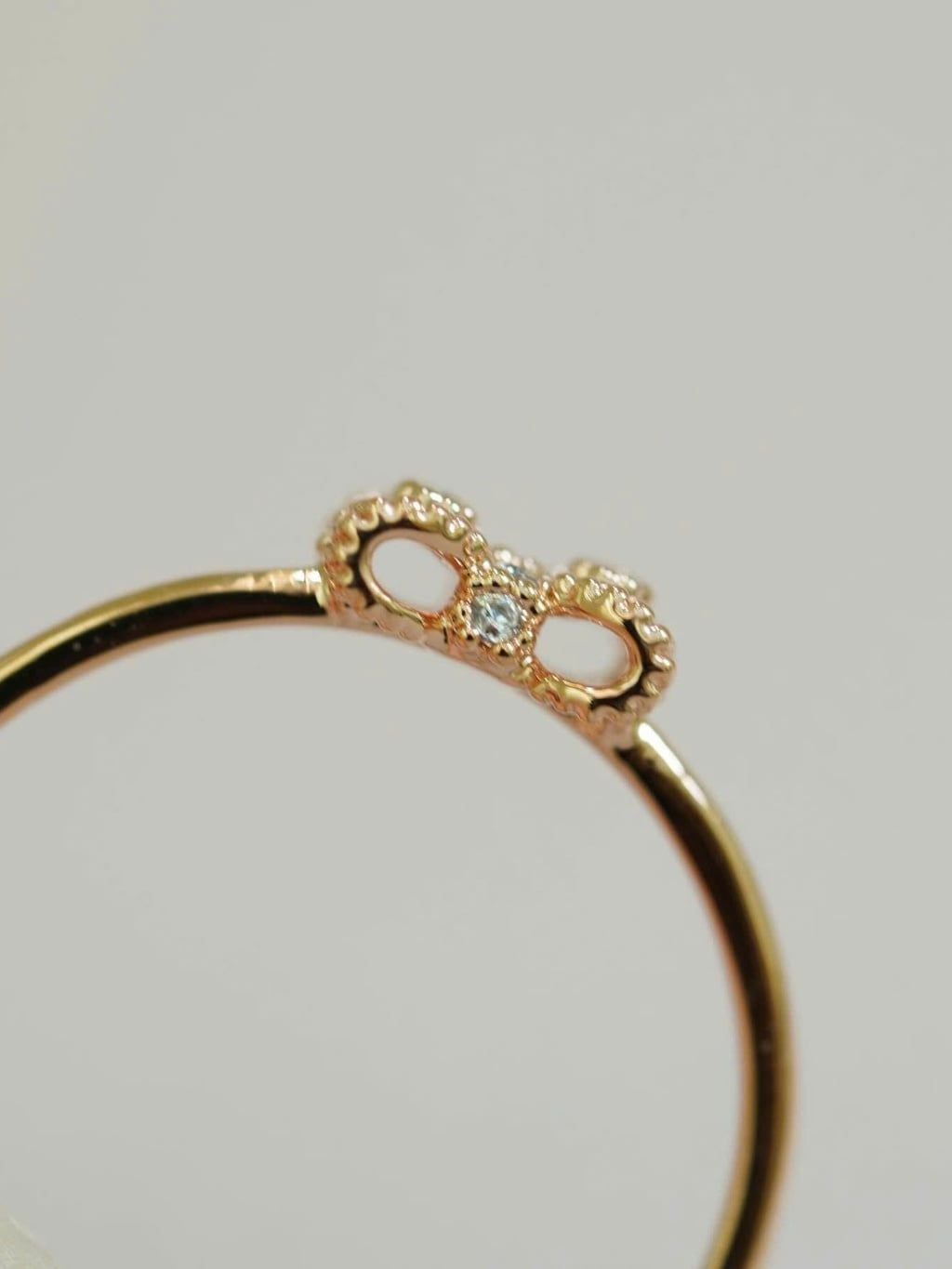 [ancafe.shop]Nhẫn bạc nữ nơ đáng yêu,thanh lịch