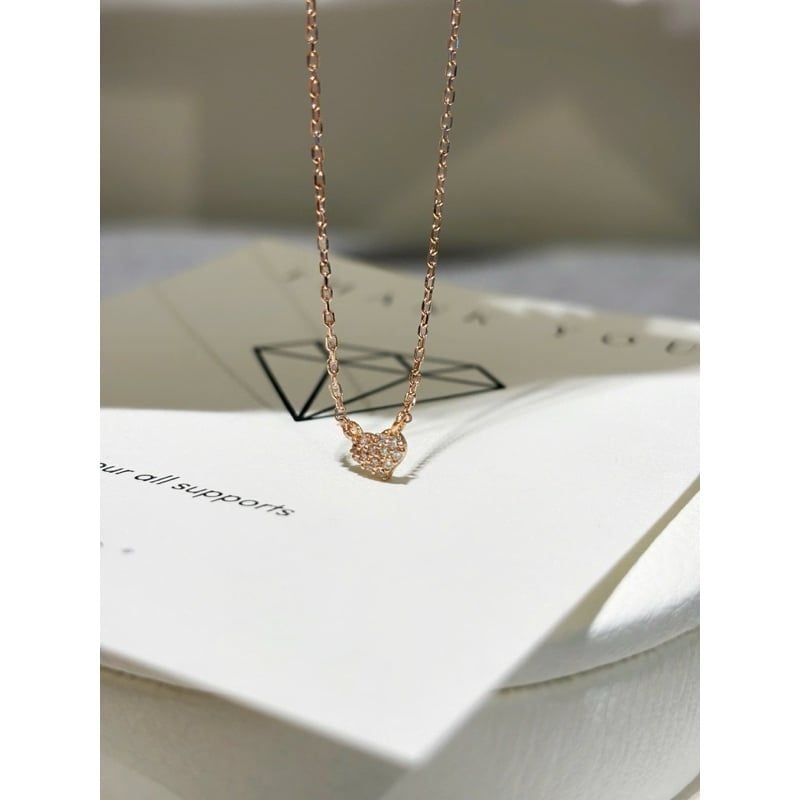 [ancafe.shop]Dây chuyền trái tim đính đá cz xinh xẻo,lung linh