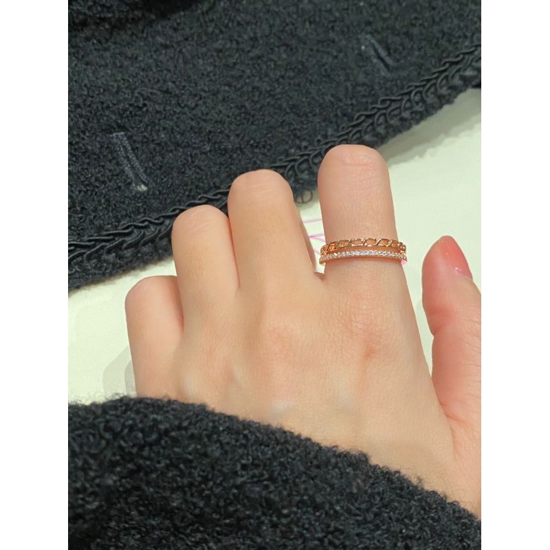 [ancafe.shop[Nhẫn freesize, 2 lines, lấp lánh