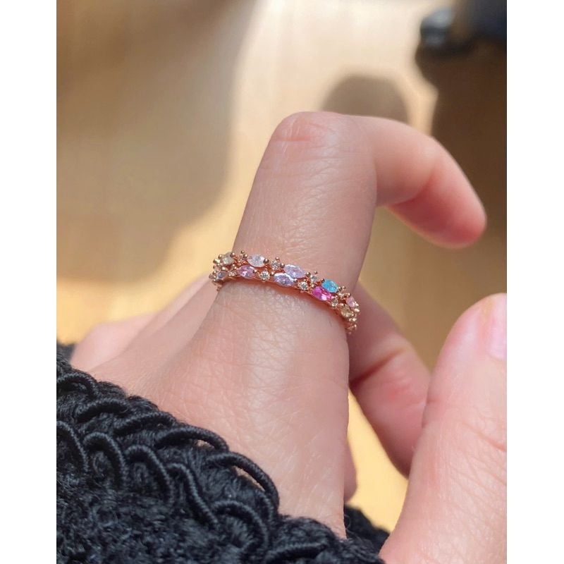 [ancafe.shop] Nhẫn đá màu xinh xắn,đáng yêu