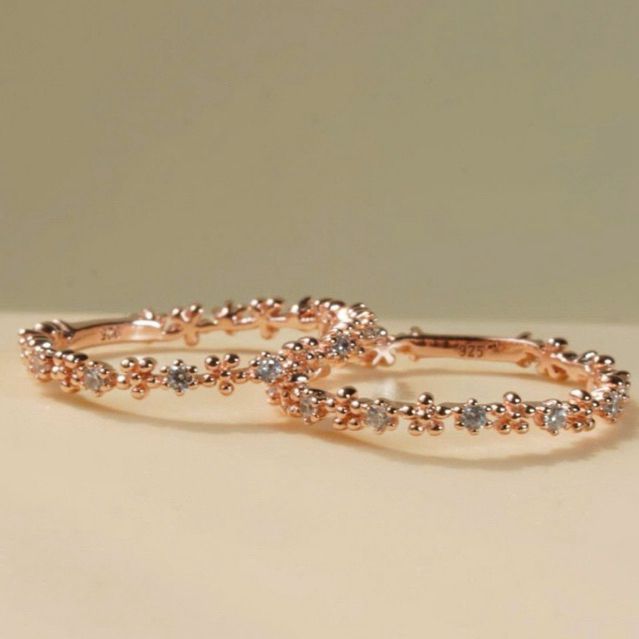 [ancafe.shop]Nhẫn hoa bạc nữ thanh lịch,mảnh mai