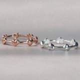 [ancafe.shop]Nhẫn bạc 925 nữ tim xen kẽ nhau