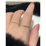 [ancafe.shop]Nhẫn ngón trỏ cá đặc, ngón giữa bông hoa