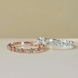 [ancafe.shop]Nhẫn hoa bạc nữ thanh lịch,mảnh mai