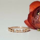 [ancafe.shop]Nhẫn bạc nữ-nơ xen kẽ,thanh lịch,ngón út