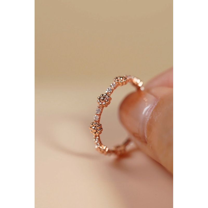 [ancafe.shop]Nhẫn bạc nữ hoa xinh,lung linh