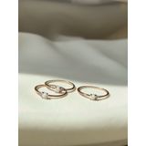 [ancafe.shop]Nhẫn nữ đá màu,hoa 3 cánh đáng yêu