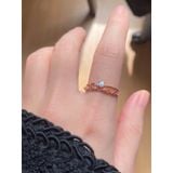 [ancafe.shop]Nhẫn bạc nữ hai line hoa 3 cánh,đá màu,đính đá