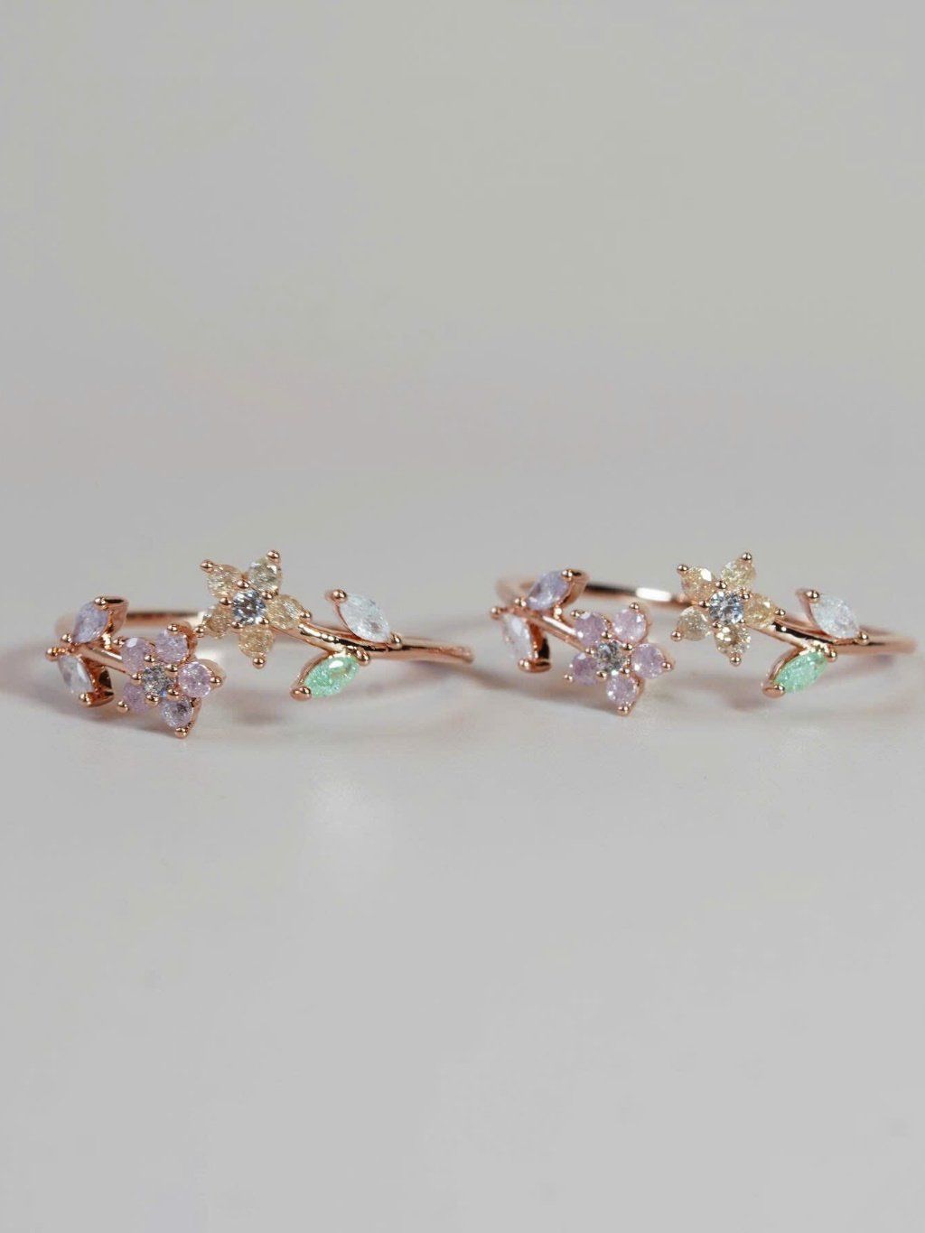 [ancafe.shop]Nhẫn hoa nữ,freesize hở,hoa lá nhẹ nhàng