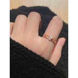 [ancafe.shop]Nhẫn bạc nữ hai line hoa 3 cánh đáng yêu