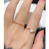 [ancafe.shop]Nhẫn ngón trỏ hoa hồng, ngón giữa tim