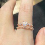 [ancafe.shop]Nhẫn bướm nữ hai line dễ thương,trang nhã