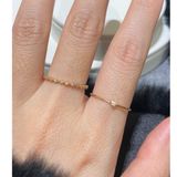 [ancafe.shop]Nhẫn ngón trỏ tim nhỏ, ngón giữa nhiều đá mảnh mai, thanh lịch