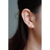 [ancafe.shop]Đôi vành bạc nữ tròn bi thanh lịch,hàn quốc