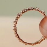 [ancafe.shop]Nhẫn bạc nữ hoa xen kẽ nhau