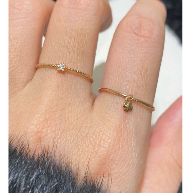 [ancafe.shop]Nhẫn hoa bốn cánh swing, thanh lịch