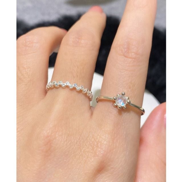 [ancafe.shop]Nhẫn ngón trỏ đá moonstone, thanh lịch