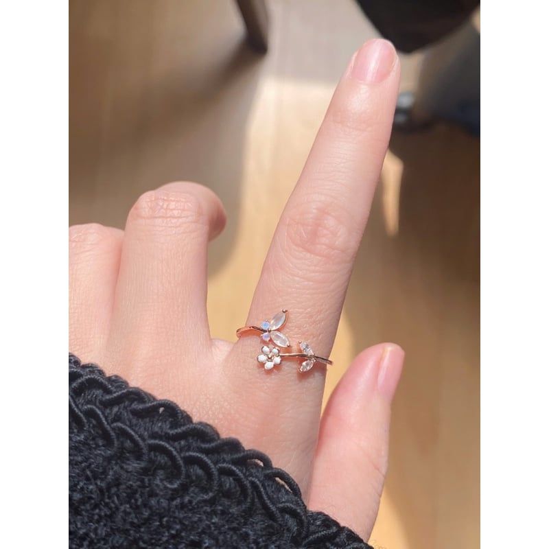 [ancafe.shop]Nhẫn nữ hoa bướm freesize thanh lịch