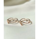 [ancafe.shop]Nhẫn bạc nữ freesize mix bướm và hoa đáng yêu