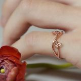 [ancafe.shop]Nhẫn bạc nữ,bướm lượn sóng,freesize ngón út