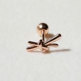 [ancafe.shop]1 chiếc hoa tai vàng 14k knot,nút thắt đáng yêu,thanh lịch