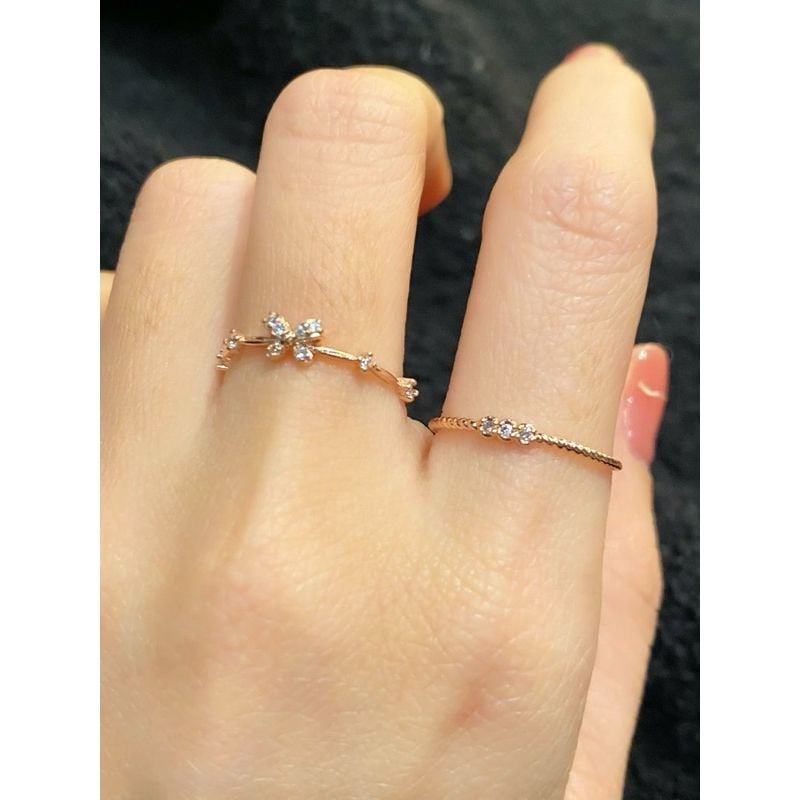 [ancafe.shop]Nhẫn bướm bạc nữ mảnh mai