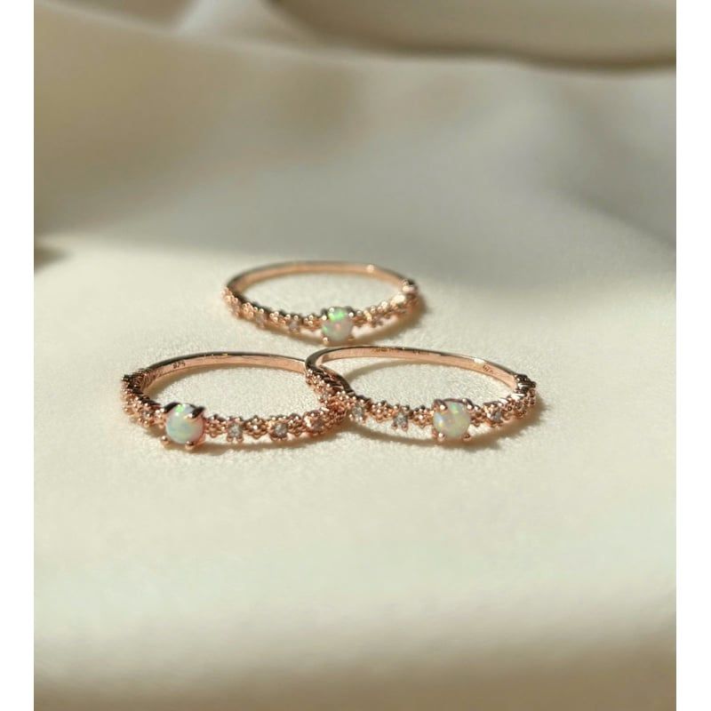 [ancafe.shop]Nhẫn bạc nữ hoa đính đá màu sang chảnh,tinh tế