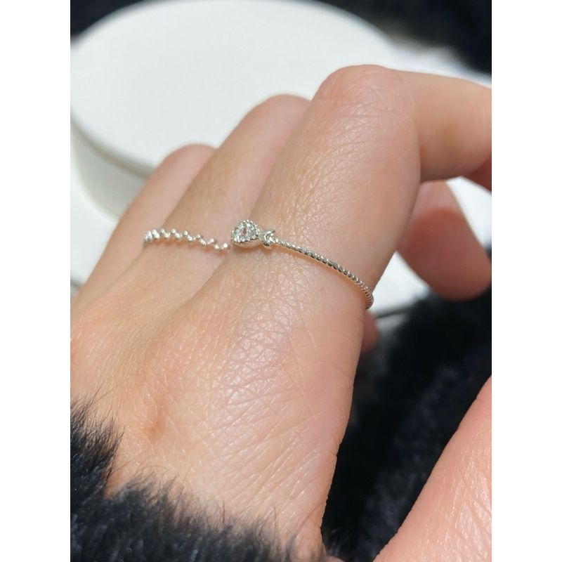 [ancafe.shop]Nhẫn ngón trỏ cá đá, ngón giữa xoắn