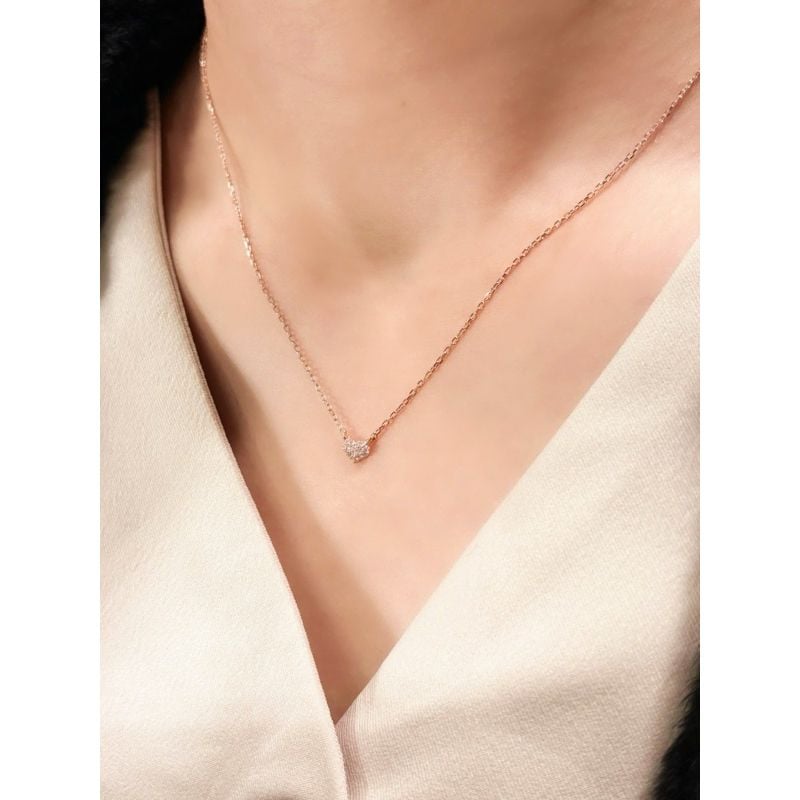 [ancafe.shop]Dây chuyền trái tim đính đá cz xinh xẻo,lung linh