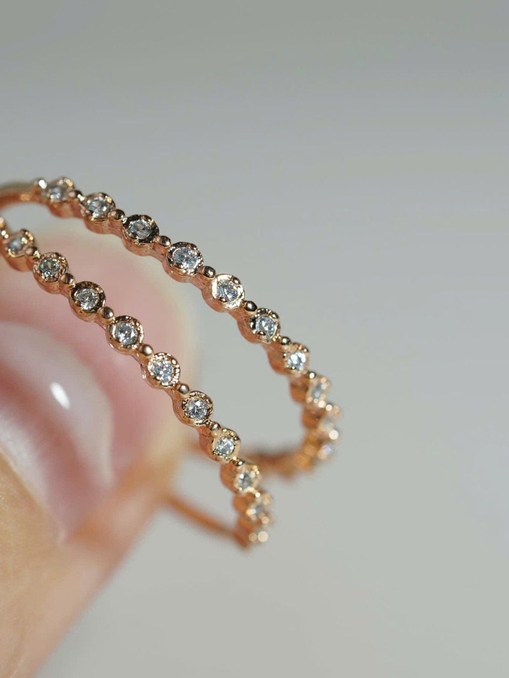 [ancafe.shop]Nhẫn bạc nữ đính đá trắng tròn,mảnh mai,thanh lịch