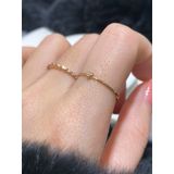 [ancafe.shop]Nhẫn ngón trỏ tim nhỏ, ngón giữa nhiều đá mảnh mai, thanh lịch